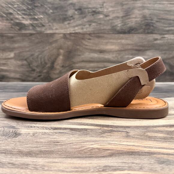 NIB BOC BORN Didi 8M 38-39 Brown Suede Slingback Flat Comfort Sandal - Picture 5 of 10